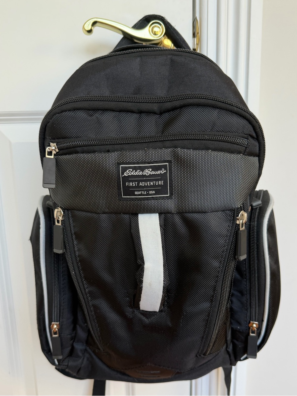Eddie Bauer Black Diaper‎ Backpack with cooling storage and wipe holder